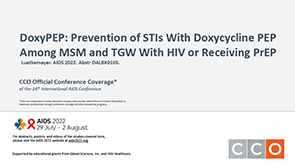 DoxyPEP: Doxycycline STI PEP