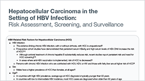 HCC in HBV: Pocket Guide
