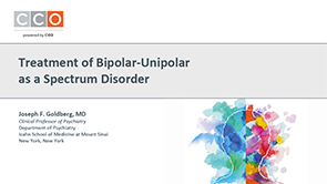 Slideset: Bipolar-Unipolar as a Spectrum Disorder