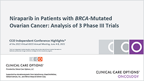 Niraparib in <i>BRCA</i>m OC