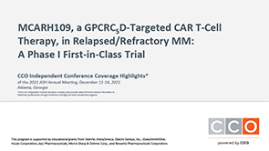 MCARH109 CAR T-Cell Tx in R/R MM