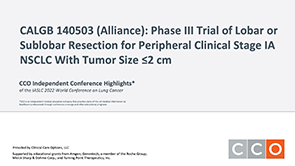 CALGB 140503: Sub-Lobar Resection