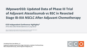 IMpower010: OS With Adjuvant Atezo in Early-Stage NSCLC