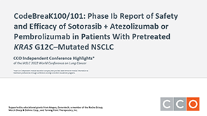 CodeBreaK100/101: Sotorasib + Atezo or Pembro