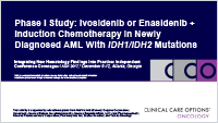 mIDH Inhibition in AML