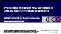 NGS for MRD in AML