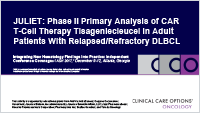 JULIET: CART in R/R DLBCL