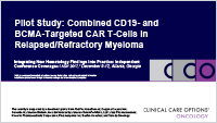 CD19/BCMA CAR T-cells