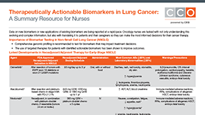 Lung Cancer Biomarkers: Applications for Nursing Practice