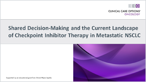 Slideset: SDM and IO for Adv NSCLC