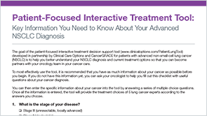 NSCLC Consultation Checklist