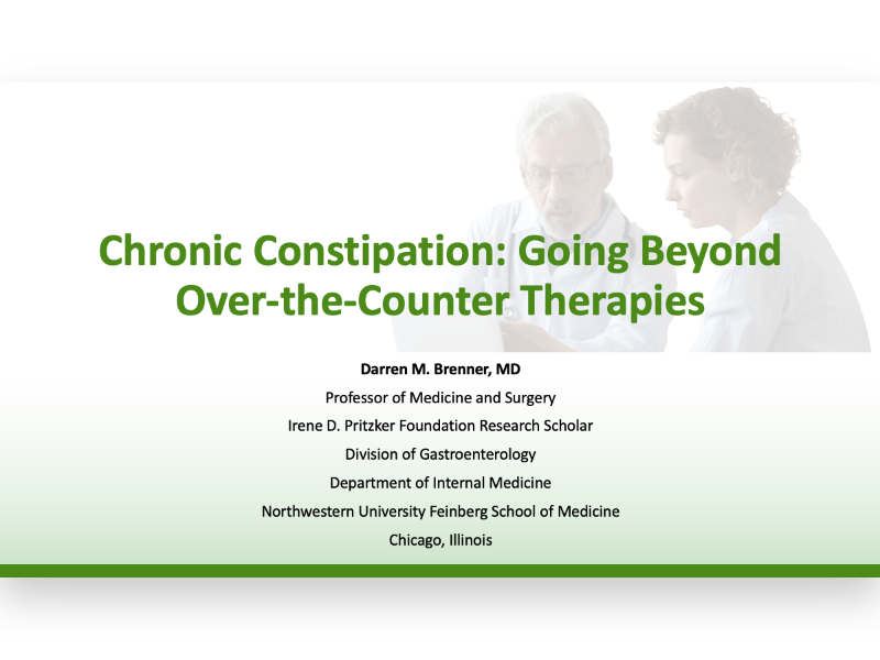 Chronic Constipation: Going Beyond Over-the-Counter Therapies