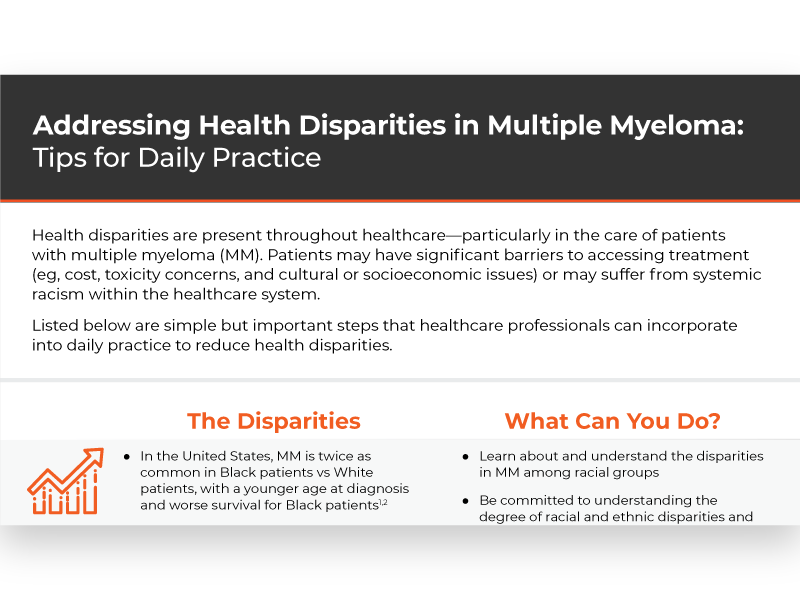 Health Disparities in MM