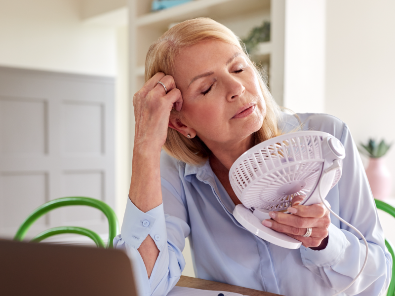 Menopause associated VMS nonhormone treatment